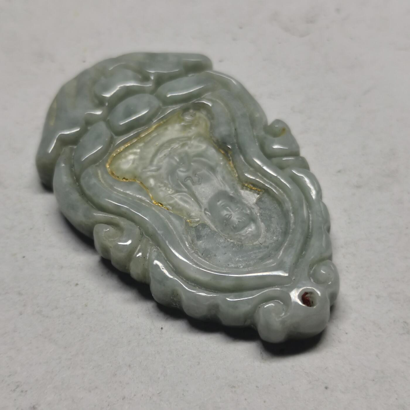 杂件专场94期 金镶玉吊坠，金被扣去卖了只剩玉