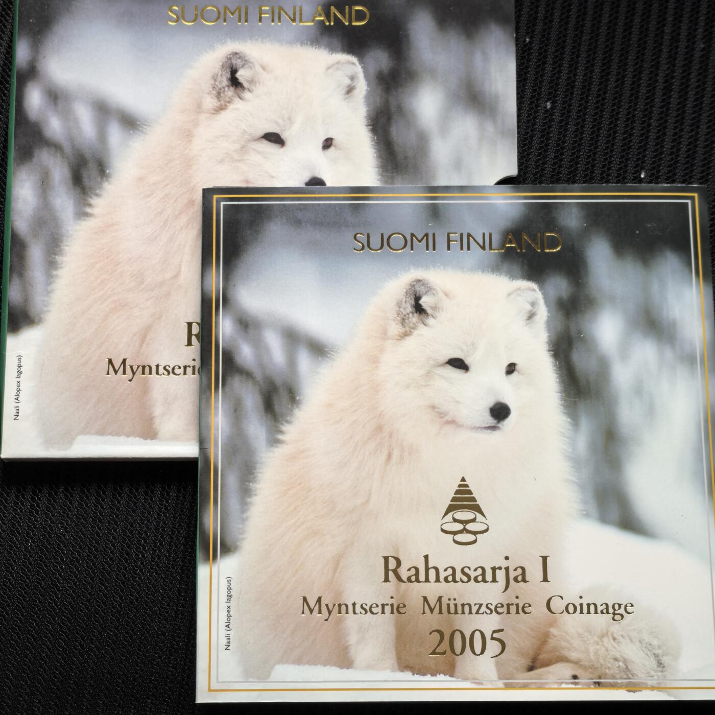 道一币馆币章第一百六十二场 原包装 芬兰2005年野生动物保护系列欧元套币八枚