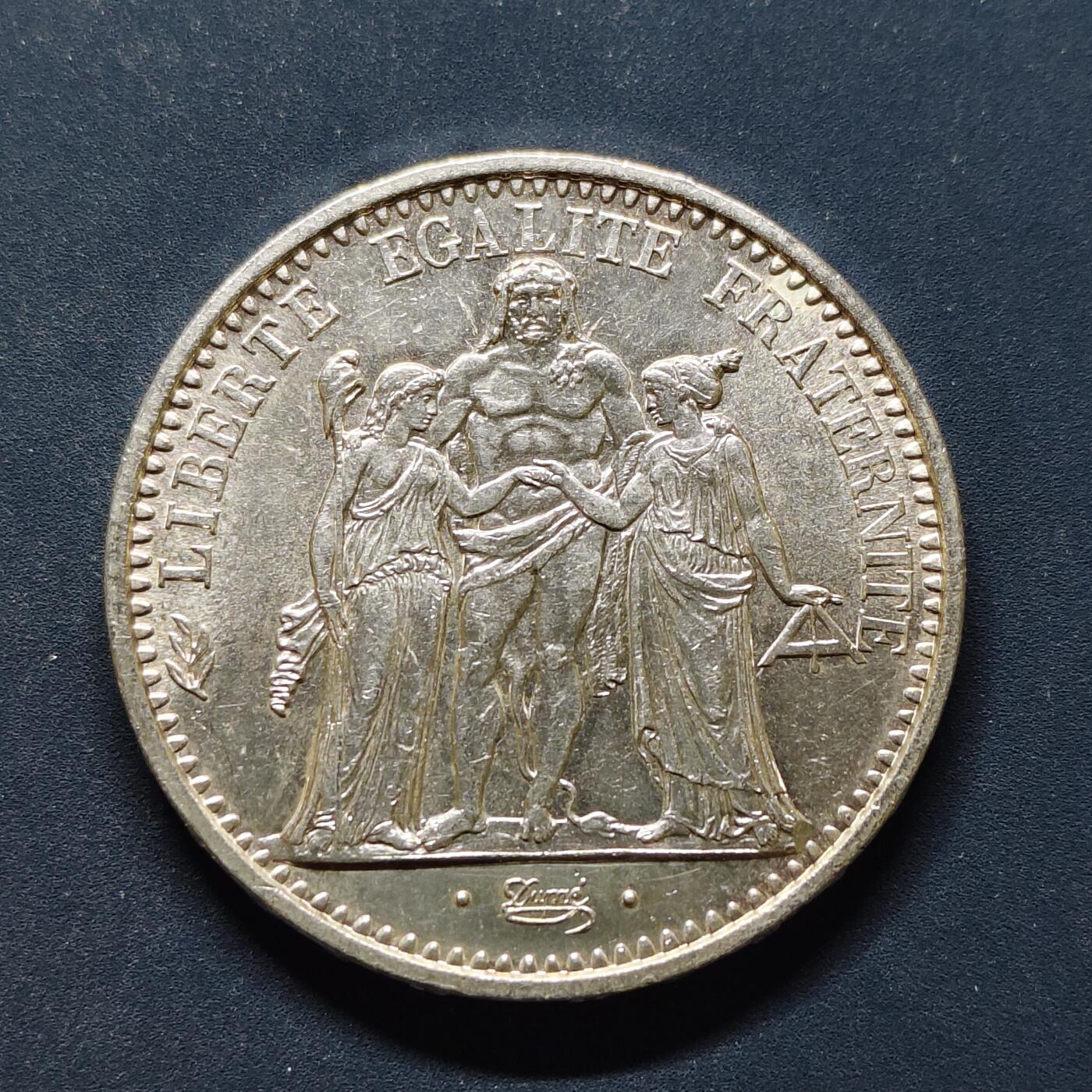 【全场包邮】纯粹捡漏拍495场-持续更新中 法国1965年大力神10法郎银币【37毫米25克，纯银价约450元（按20元银价折算）】