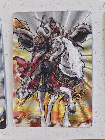 玩卡战线手绘+国潮卡大甩拍第48期（周一晚10点半截拍）请寄存过多的卡友准许发货哇！ - 【亲签卡】卡德曼-张建东绘铁拳东水浒之柴进粗闪卡