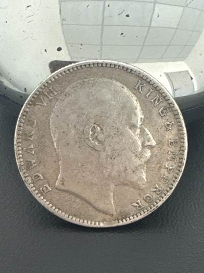 ❤️【币观天下】❤️ 第339期钱币拍卖- 2026.1.16周五晚上6点半场-长期征集拍品 - 印度1907年爱德华七世卢比银币1