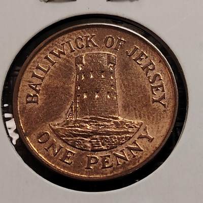 布加迪🐬～世界钱币(上海)🌾第 269 期 /  各国套币和散币 - 泽西岛 1994年 1便士