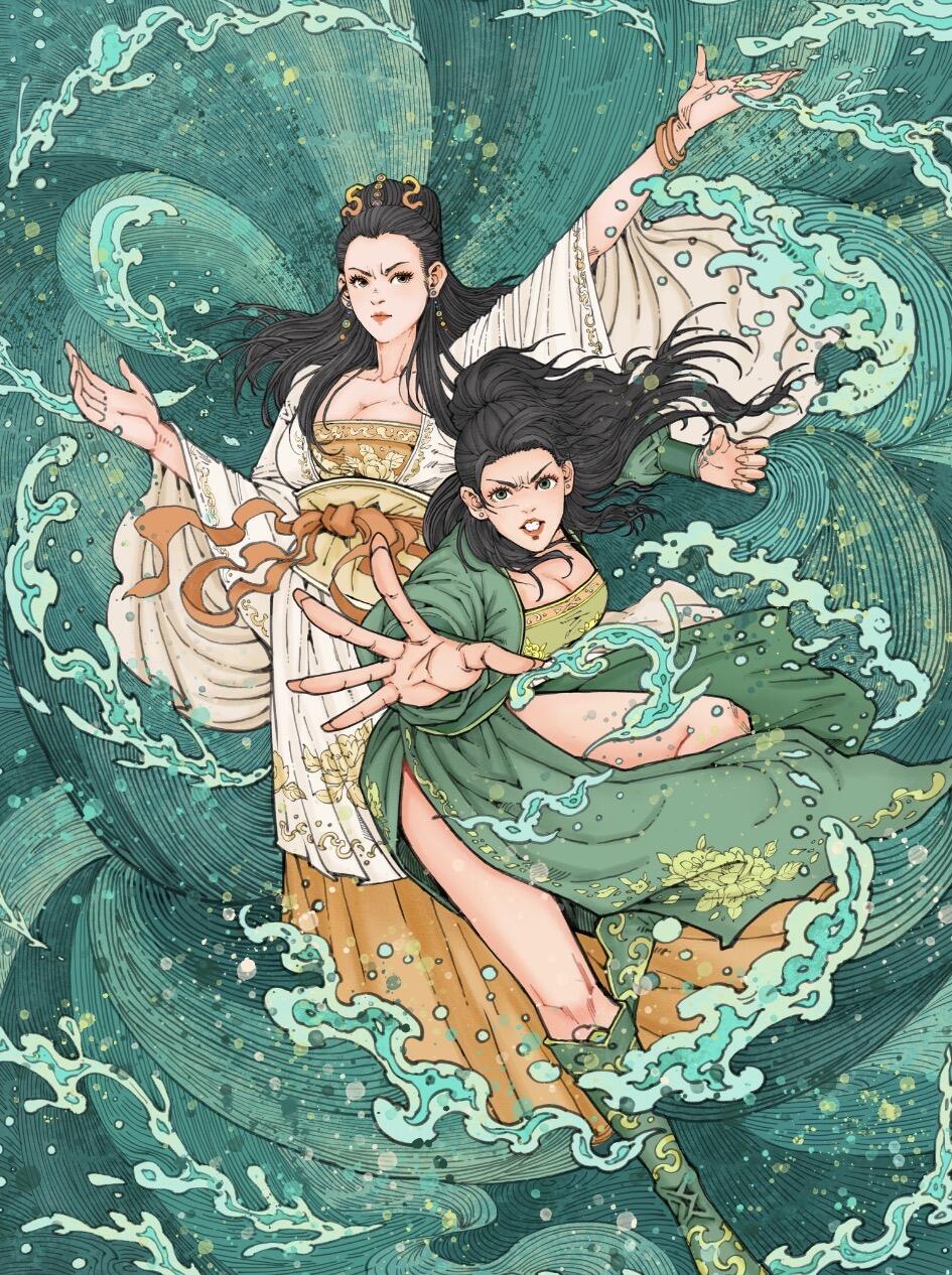 【小花瓣艺术文创】白蛇传 《水漫金山》收藏卡