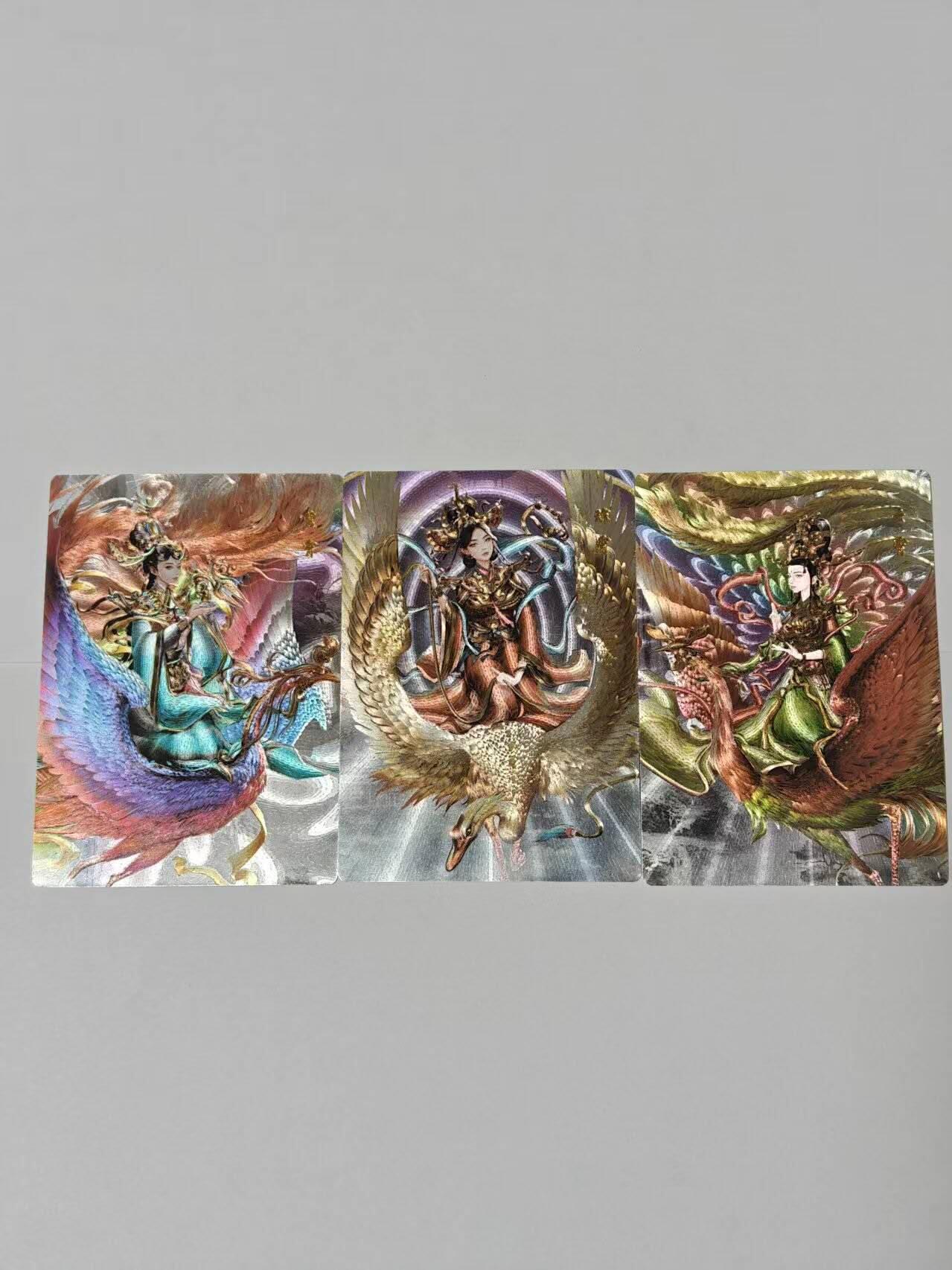 满200包邮！！龙虎卡牌-七二场（满200元包邮，无佣金，每周六结拍，欢迎送拍） 粗闪3张 卡道 杆子 - 三宵娘娘一套（琼宵 碧宵 云霄仙子）