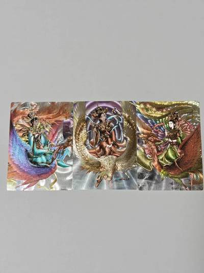 满200包邮！！龙虎卡牌-七二场（满200元包邮，无佣金，每周六结拍，欢迎送拍） - 粗闪3张 卡道 杆子 - 三宵娘娘一套（琼宵 碧宵 云霄仙子）