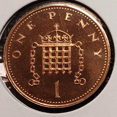 布加迪🐬～世界钱币(上海)🌾第 269 期 /  各国套币和散币 - 英国🇬🇧 1984年 1便士 精制币