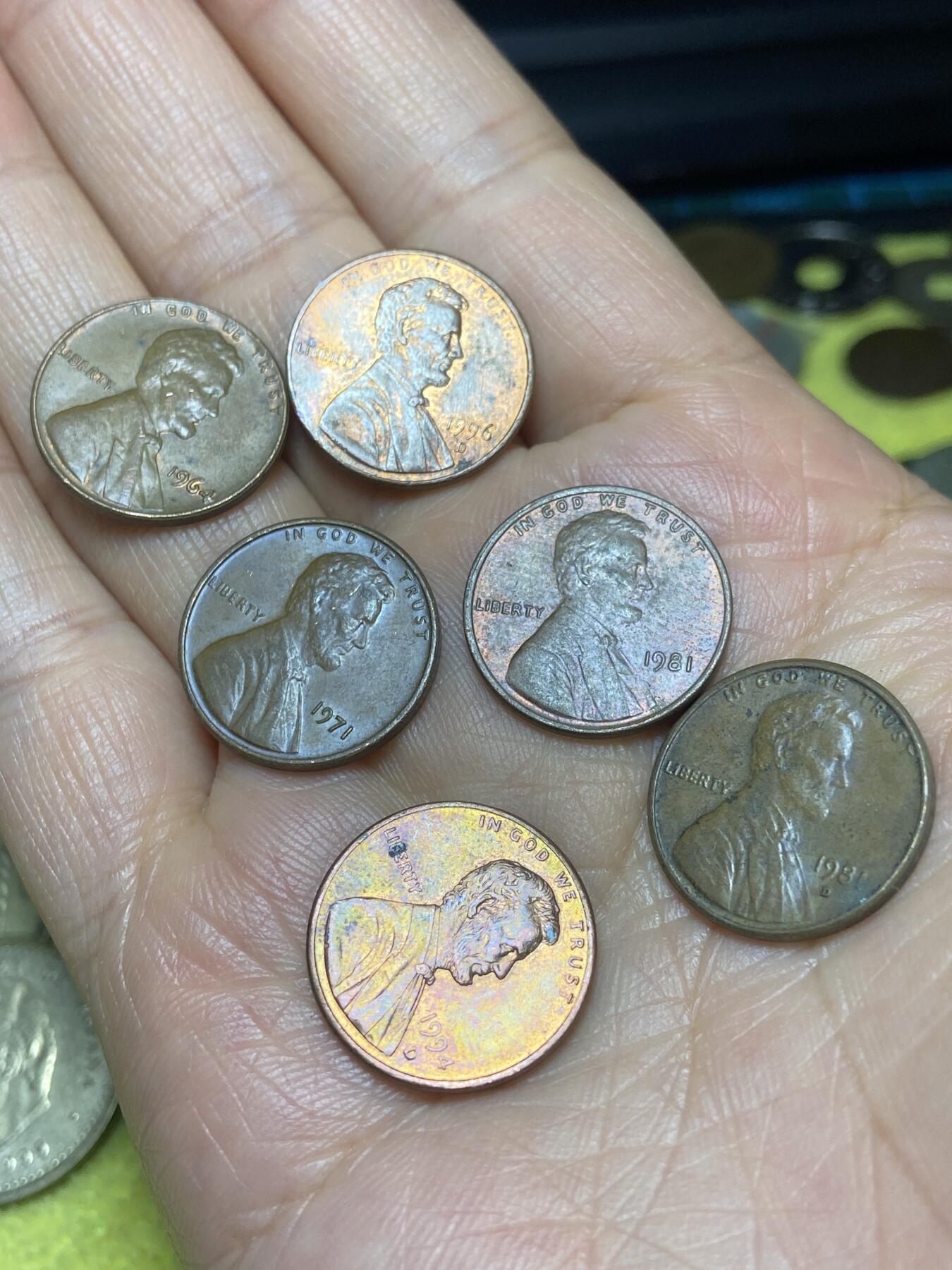 2026年第七场(总第一百七十六场）外国好品散币场(免佣金) 美国🇺🇸1分6枚：1964年71年81年94年96年