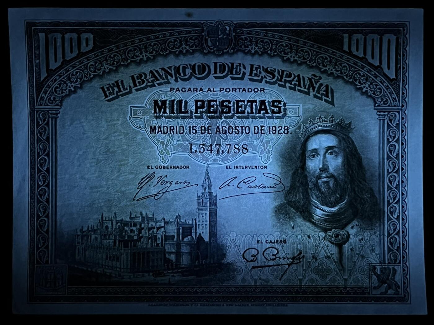 小福收藏拍卖第199期 裸钞场 本期有多张豹子号靓号 瑞士1000法郎 经典提香 毛里求斯首发年大全套 白俄罗斯5000000卢布 苏里南10000盾  爱沙尼亚  苏丹 西班牙 保加利亚 古巴等多国精美纸币 西班牙 1928年1000比塞塔 大方块 双尾88 上边缘1小潮点 unc