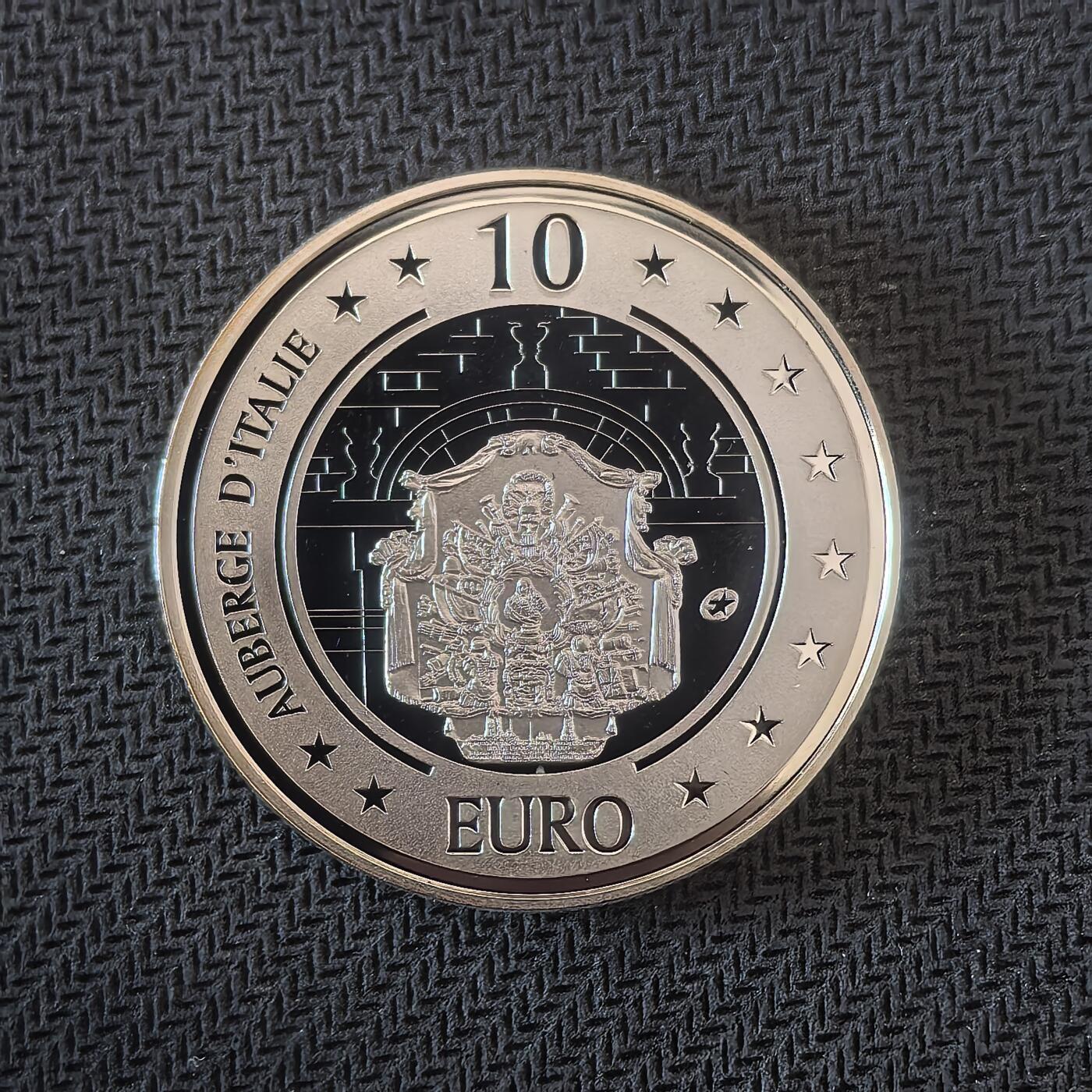 道一币馆币章第一百六十三场 欧洲之星 马耳他2010年意大利风格旅馆10欧元精制银币  28.28g 925S