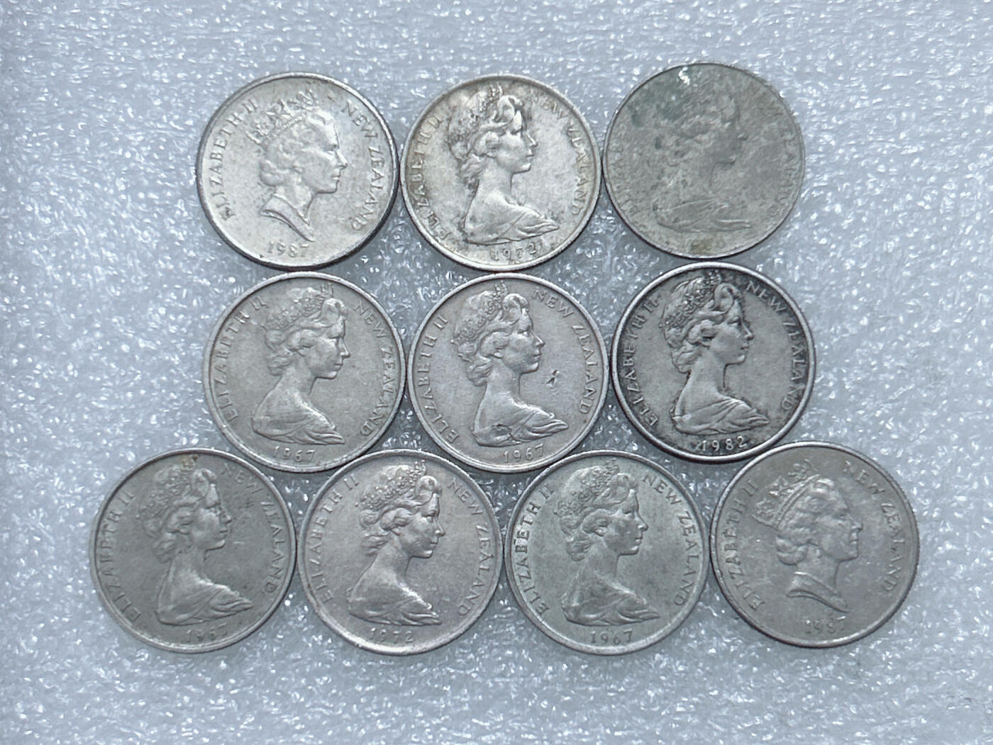 第一海外回流一元起拍收藏 散集专场  第292期 新西兰5分硬币 10枚