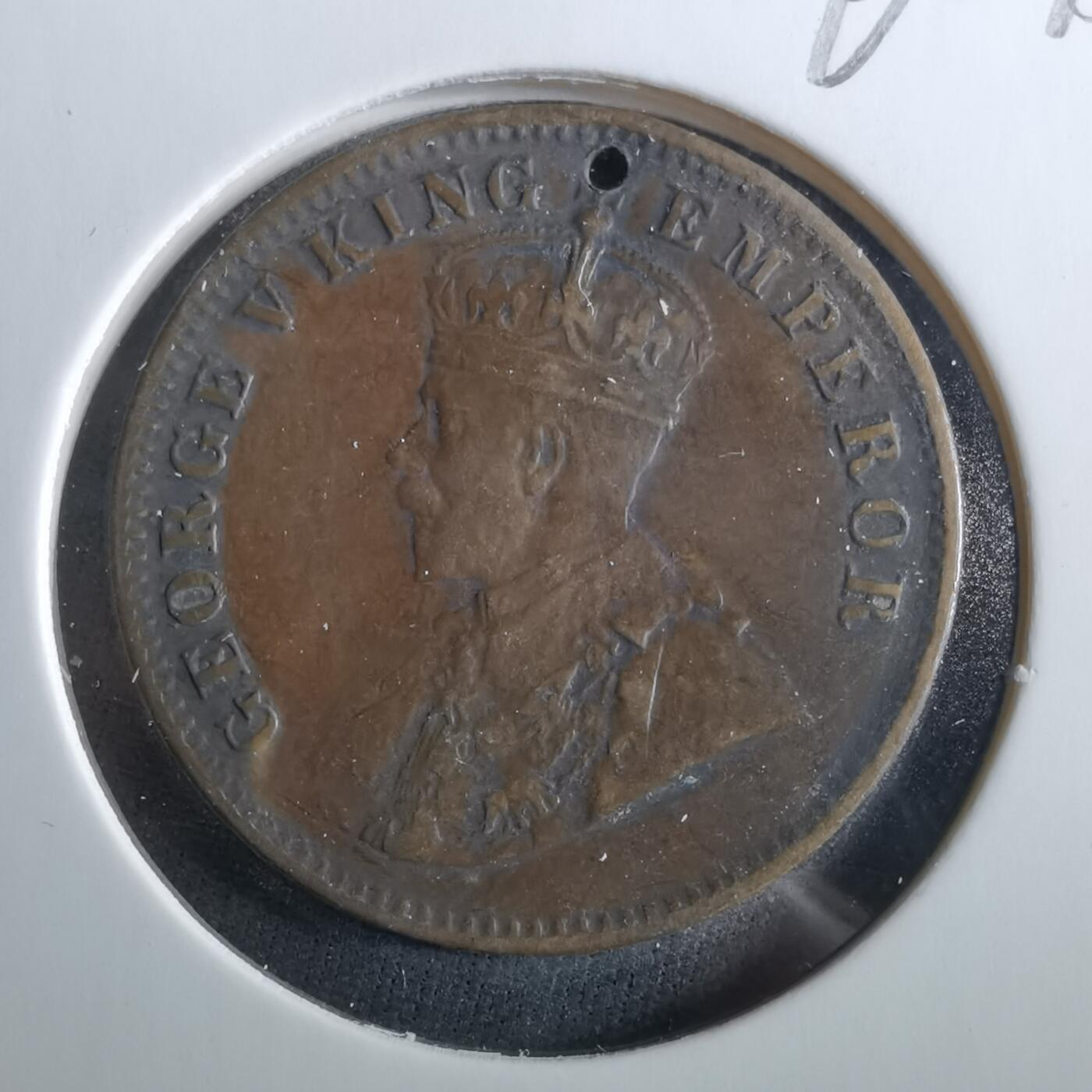 沼泽如烟--第960场 英属印度1917年四分之一安娜