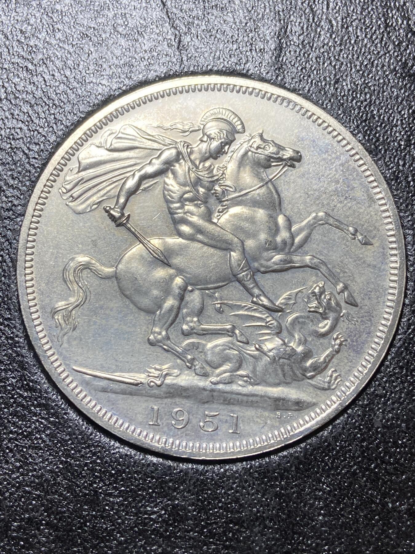 2026年第七场(总第一百七十六场）外国好品散币场(免佣金) 原盒箱说全–英国🇬🇧1951单年份5先令(乔治六世时期)