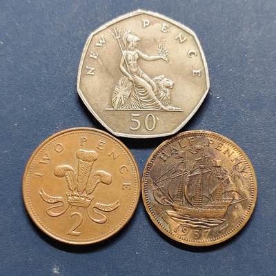 【全场包邮】纯粹捡漏拍494场 - 英国各年份散币3枚一组