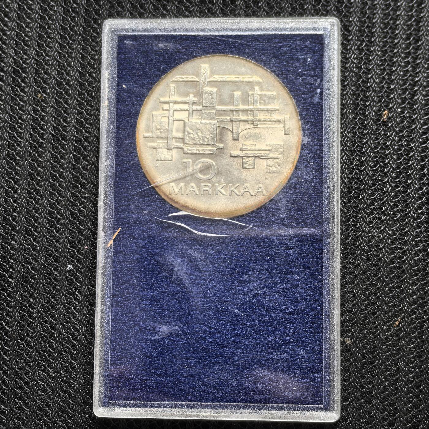 道一币馆币章第一百六十二场 原盒证 芬兰1967年建国50周年10马克纪念银币