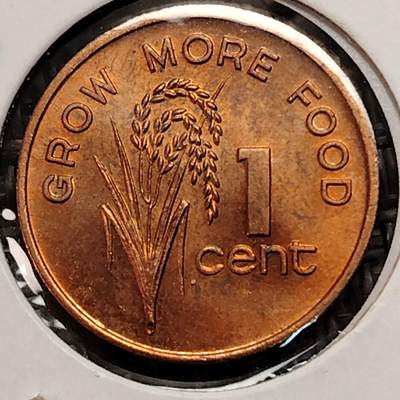 布加迪🐬～世界钱币(上海)🌾第 269 期 /  各国套币和散币 - 斐济🇫🇯 1982年 1分 FAO纪念币