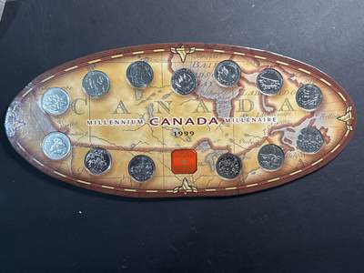 ❤️【币观天下】❤️ 第339期钱币拍卖- 2026.1.16周五晚上6点半场-长期征集拍品 - 加拿大1999年13个州铜镍纪念币卡册