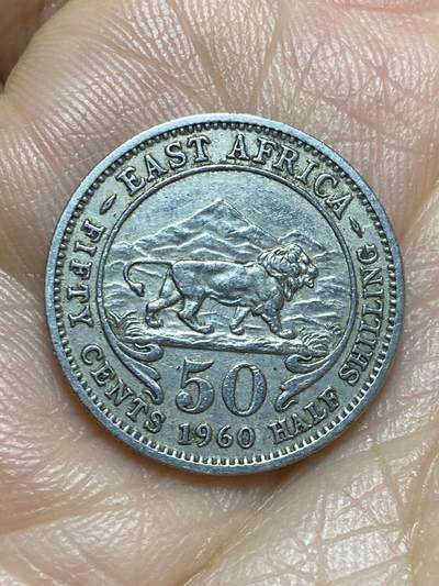 2026年第七场(总第一百七十六场）外国好品散币场(免佣金) - 英属东非1960年50分(等值半先令，伊丽莎白二世青年带冠)