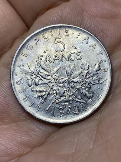 2026年第七场(总第一百七十六场）外国好品散币场(免佣金) - 法国🇫🇷1973年5法郎(Owl–猫头鹰标)