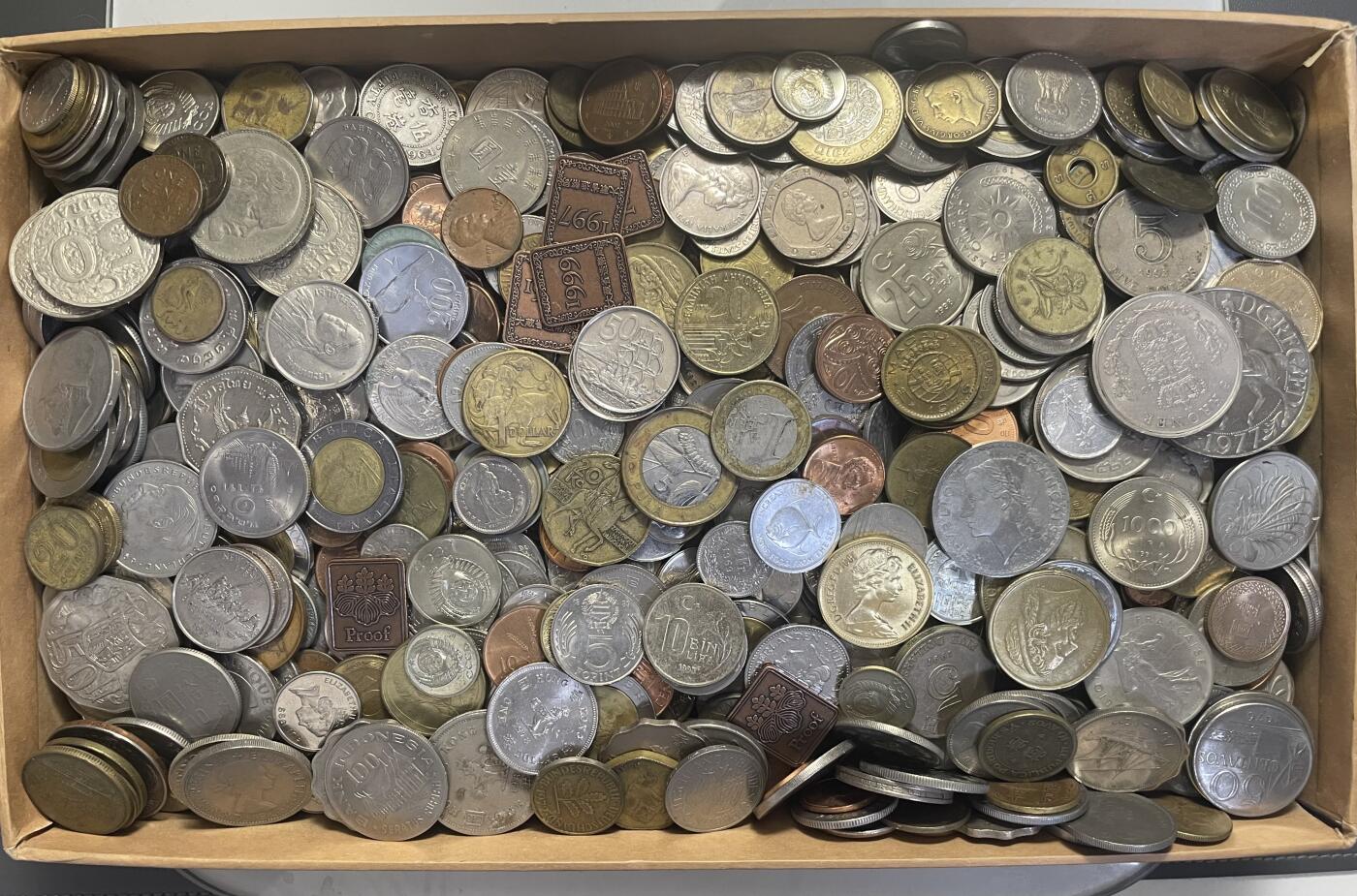 回流0119 国外硬币、现钞5.5公斤（11斤） 无日币、无破烂硬币