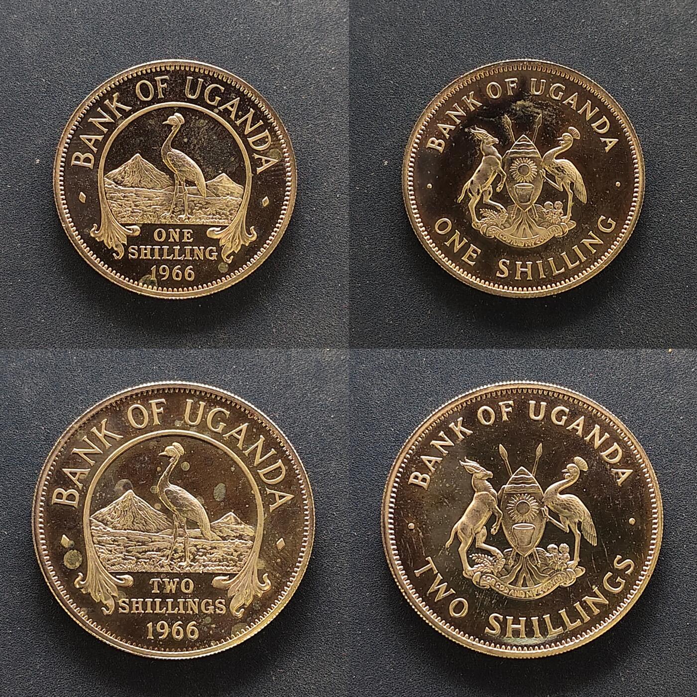 【全场包邮】纯粹捡漏拍495场-持续更新中 【少见】乌干达1966年官方精制套币-首版PS1-量8250
