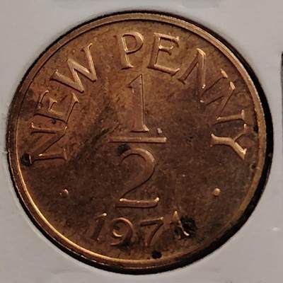 布加迪🐬～世界钱币(上海)🌾第 269 期 /  各国套币和散币 - 根西岛 1971年 便士 