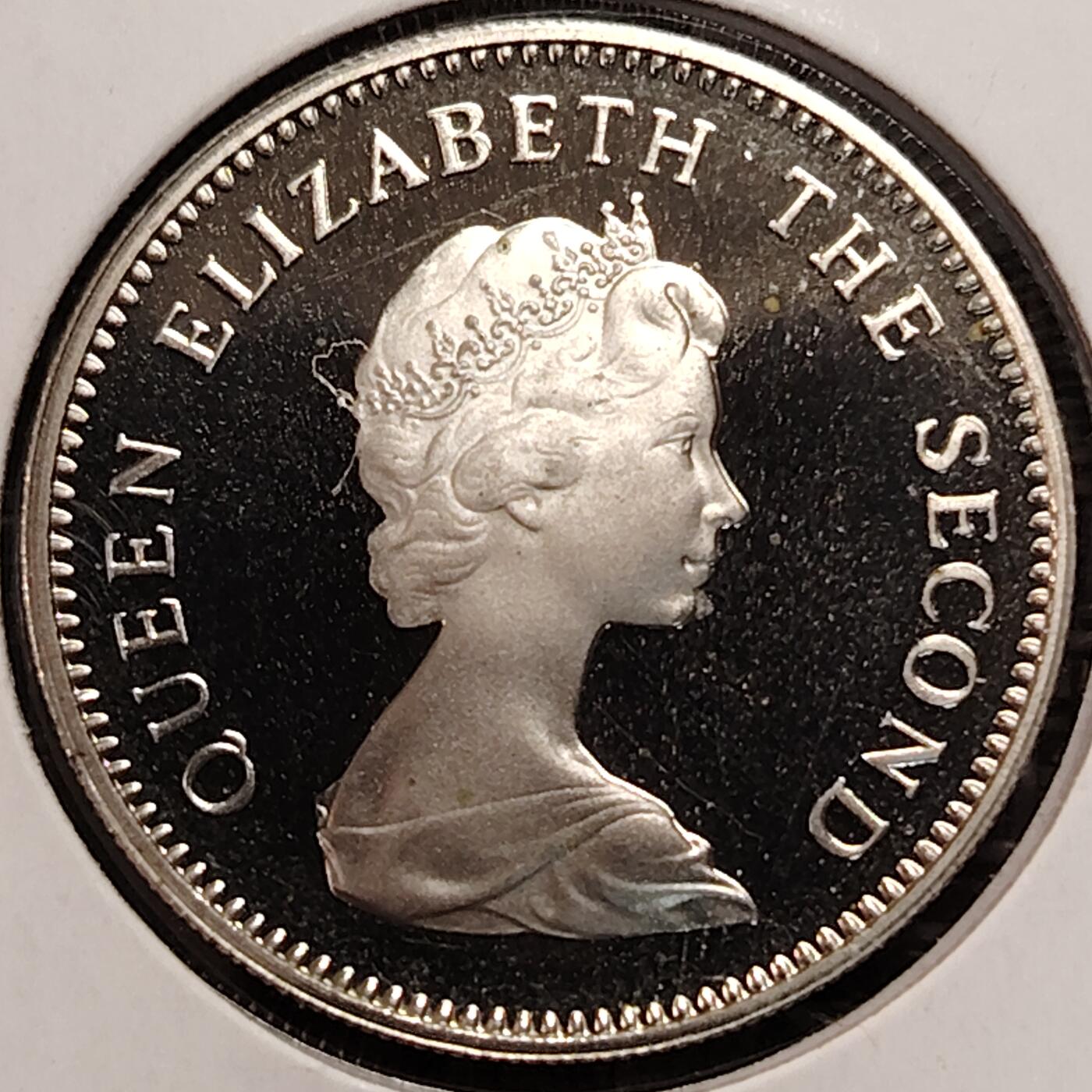 布加迪🐬～世界钱币(上海)🌾第 269 期 /  各国套币和散币 福克兰群岛🇫🇰 1980年 5便士 精致币