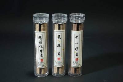 上海都达杂项专场一（全场包邮） - 天然鹅梨帐中香、老山檀香、龙涎香、盘香片3罐