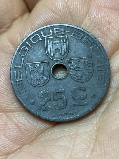 2026年第七场(总第一百七十六场）外国好品散币场(免佣金) - 比利时🇧🇪1943年25分(二战德国占领时期)