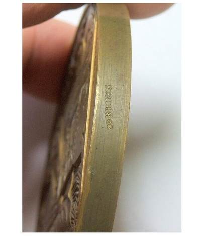 【艺术】法国艺术大章 拿破仑金叶冠+女神 高浮雕精制超大铜章 68MM 158克 【艺术】法国艺术大章 拿破仑金叶冠+女神 高浮雕精制超大铜章 68MM 158克