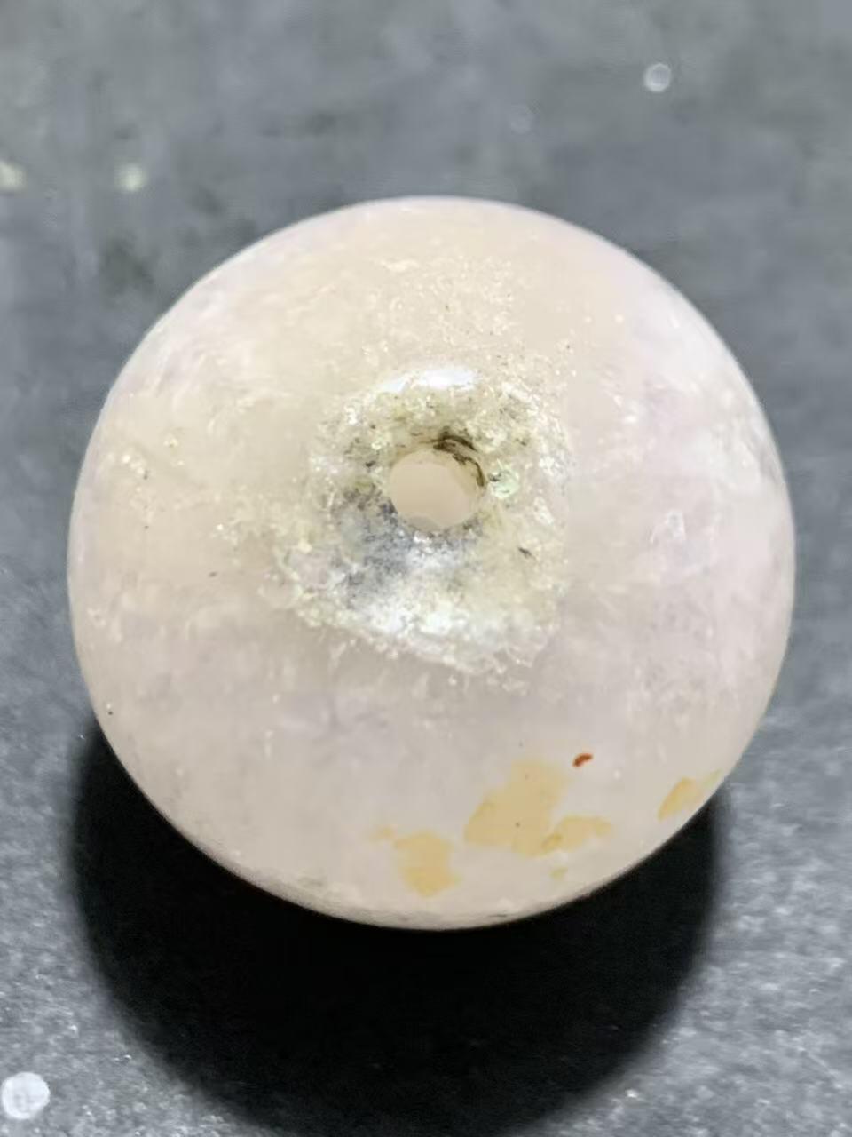 冰飘战国红玛瑙通货大圆珠一颗