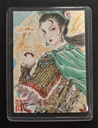 天玑星卡拍第162期《1.19周一截拍》持续收拍收评中 满赠卡需备注 - 【手绘卡】张先军 扈三娘 手绘卡 卡背题字