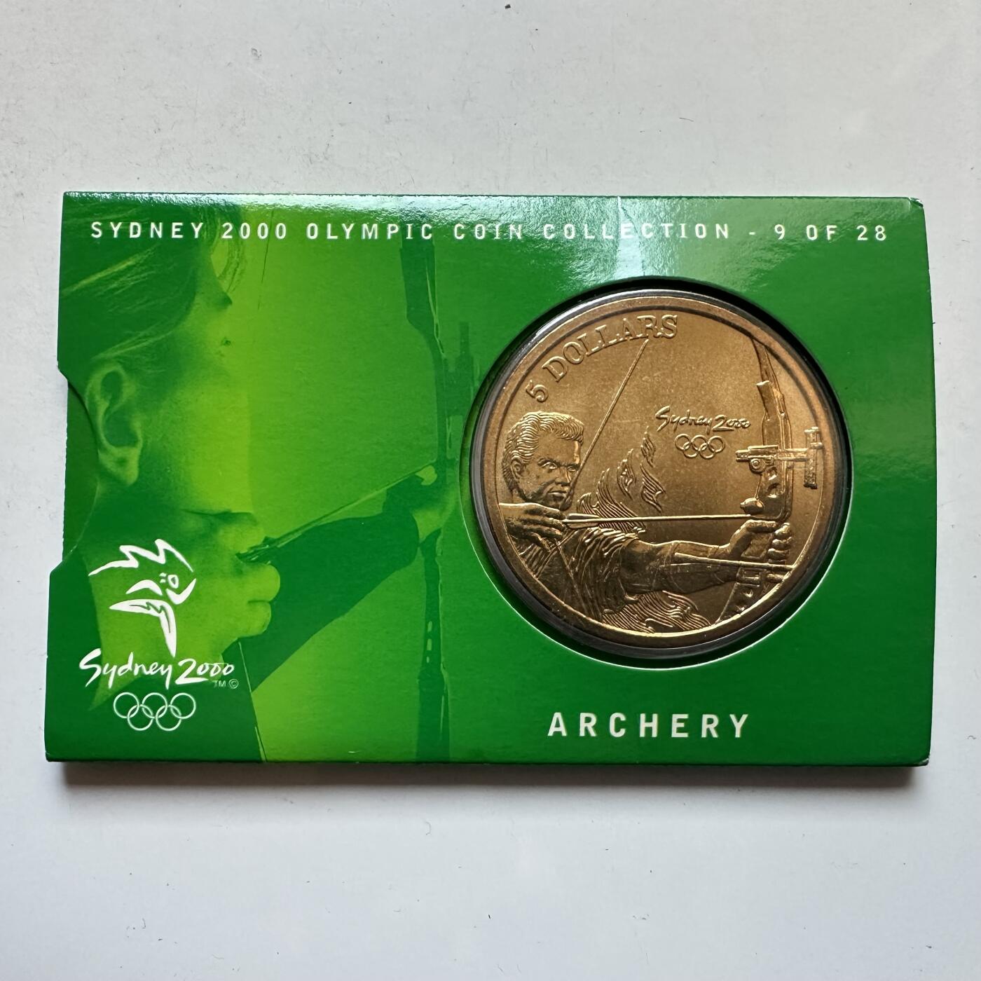 🌹外币初藏🌹🐯2026年第7场  每周二四六晚8️⃣点 接代拍 澳大利亚悉尼奥运会¥5克朗型纪念币—射箭