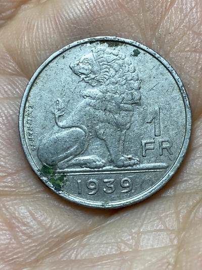 2026年第七场(总第一百七十六场）外国好品散币场(免佣金) - 比利时🇧🇪1939年1法郎(利奥波德三世时期，左荷语右法语版)