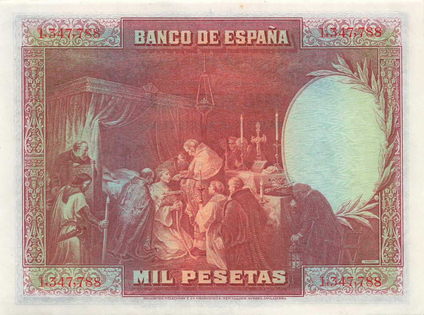 小福收藏拍卖第199期 裸钞场 本期有多张豹子号靓号 瑞士1000法郎 经典提香 毛里求斯首发年大全套 白俄罗斯5000000卢布 苏里南10000盾  爱沙尼亚  苏丹 西班牙 保加利亚 古巴等多国精美纸币 西班牙 1928年1000比塞塔 大方块 双尾88 上边缘1小潮点 unc