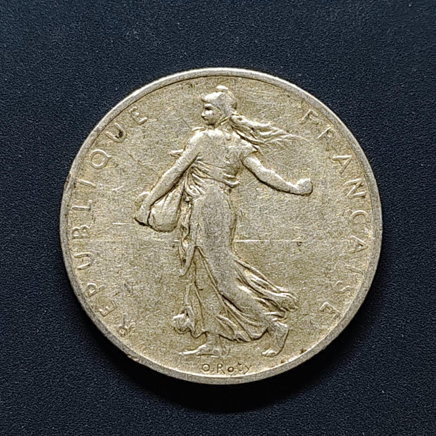 【全场包邮】纯粹捡漏拍494场 法国1898年播种女神2法郎银币【27.5毫米10克，纯银价约167元（按20元银价折算）】