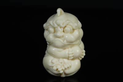 上海都达杂项专场一（全场包邮） - 貔貅抱球手把件