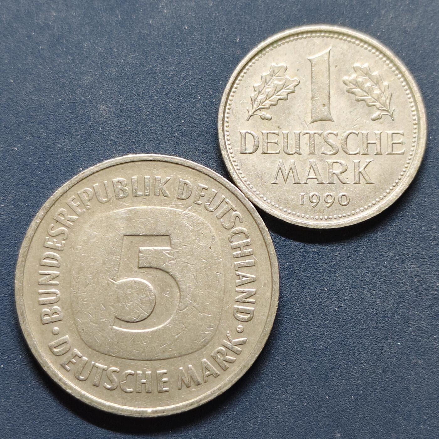 【全场包邮】纯粹捡漏拍494场 德国联邦德国不同年份散币2枚一组