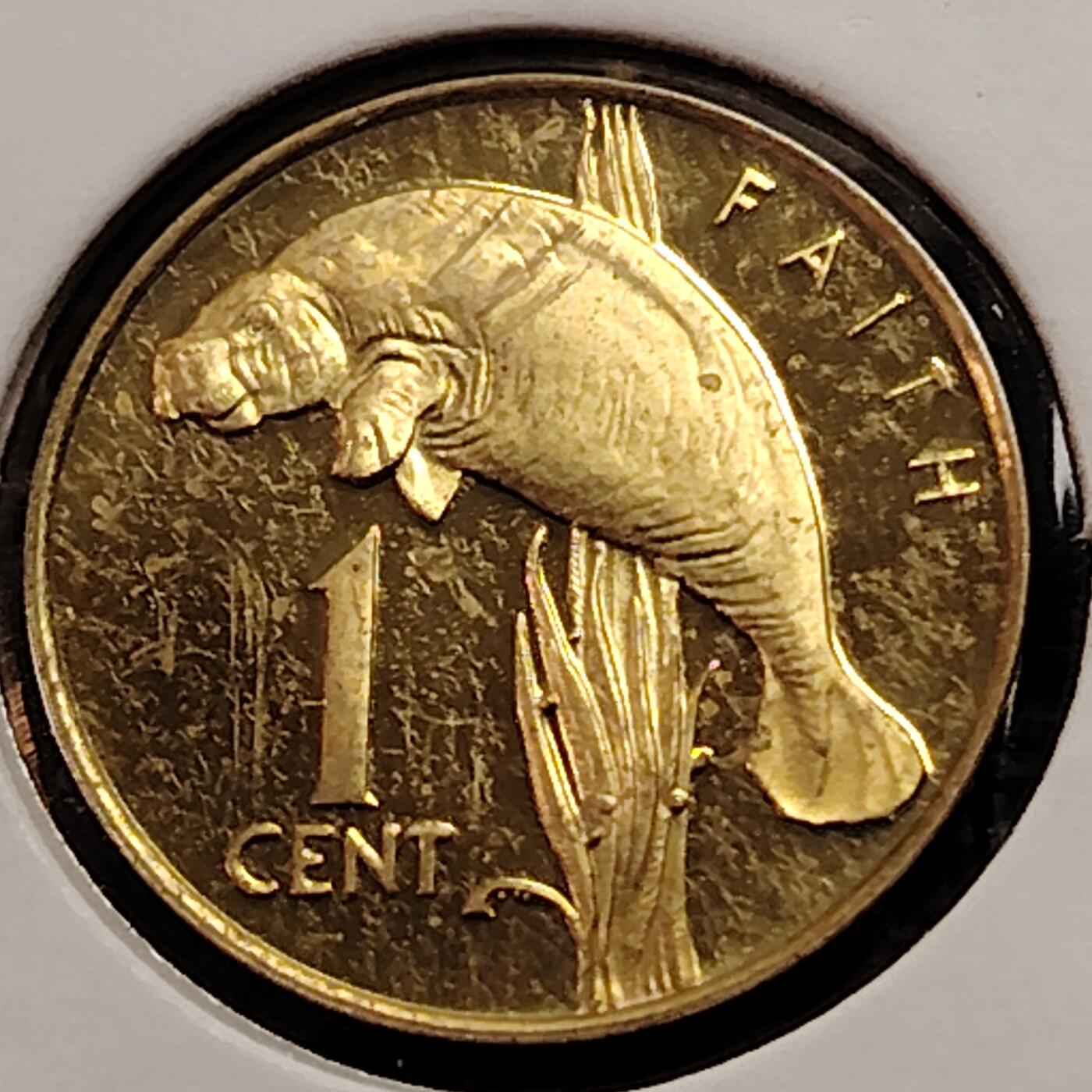 布加迪🐬～世界钱币(上海)🌾第 269 期 /  各国套币和散币 圭亚那🇬🇾 1977年 1分 精致币 独立10周年纪念币