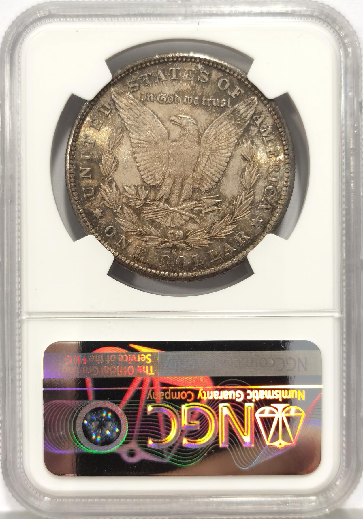 博洋堂世界钱币拍卖第157期（全场包邮） NGC MS66 美国1880 S 摩根 双面五彩包浆