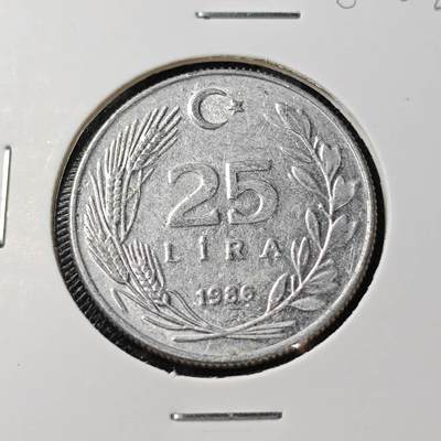 KK钱币收藏小铺 第380期  2月预留时间 周末发货 - 1986土耳其25里拉 