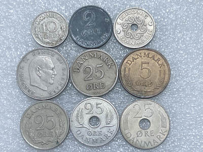 第一海外回流一元起拍收藏 散集专场  第292期 - 丹麦硬币 9枚