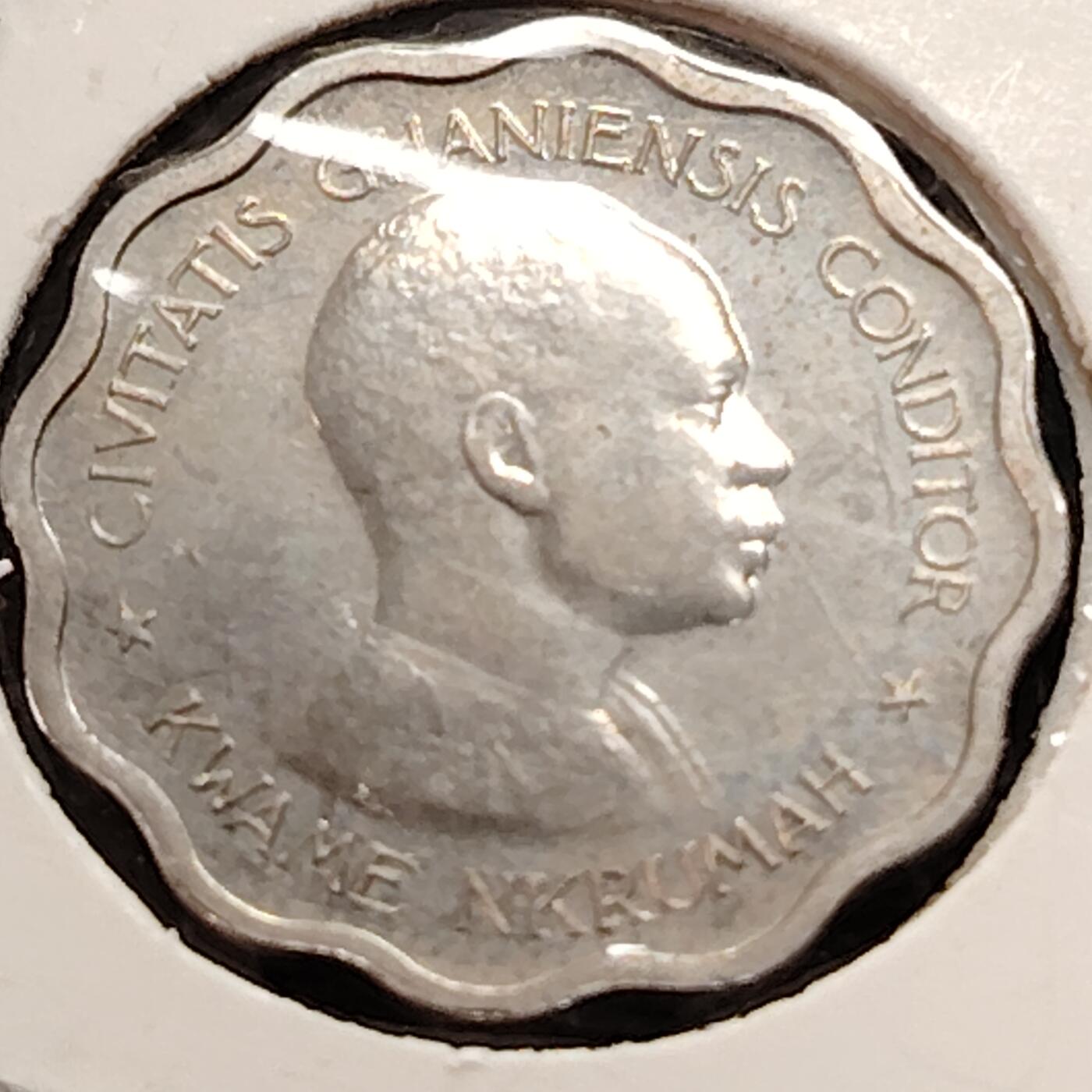 布加迪🐬～世界钱币(上海)🌾第 269 期 /  各国套币和散币 加纳🇬🇭 1958年 3便士