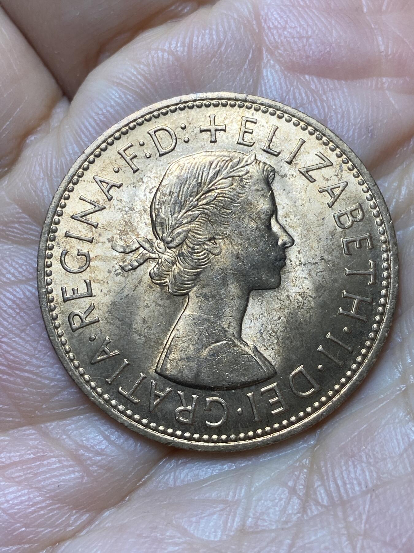 2026年第七场(总第一百七十六场）外国好品散币场(免佣金) 原光好品–英国🇬🇧1967年1便士(伊丽莎白二世青年桂冠第二版，普制币关门年)