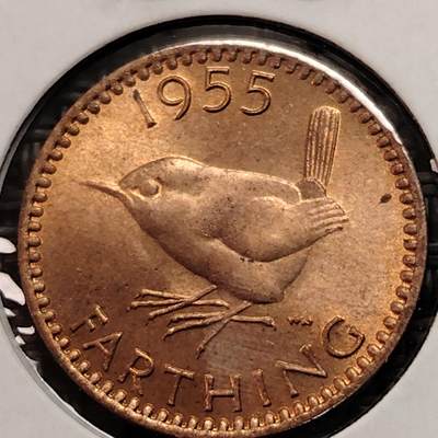 布加迪🐬～世界钱币(上海)🌾第 269 期 /  各国套币和散币 - 英国🇬🇧 1955年 1法新