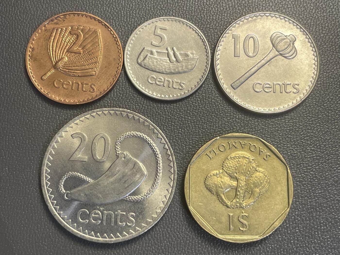 回流0119 全新 斐济一组5枚