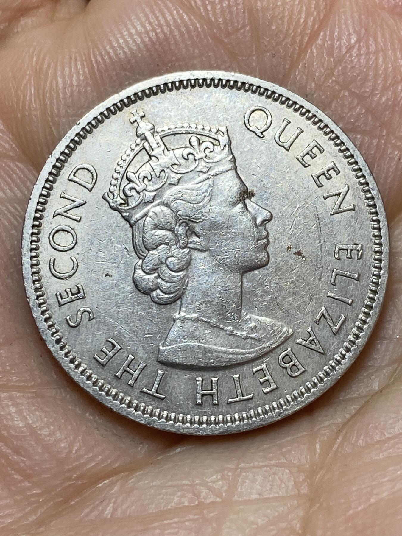 2026年第七场(总第一百七十六场）外国好品散币场(免佣金) 英属毛里求斯1965年1/2卢比(伊丽莎白二世青年带冠)