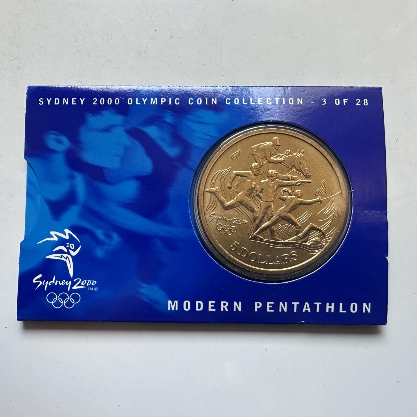 🌹外币初藏🌹🐯2026年第7场  每周二四六晚8️⃣点 接代拍 澳大利亚悉尼奥运会¥5克朗型纪念币—现代五项