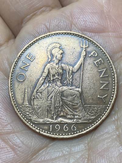 2026年第七场(总第一百七十六场）外国好品散币场(免佣金) - 英国🇬🇧1966年1便士(伊丽莎白二世青年桂冠第二版)