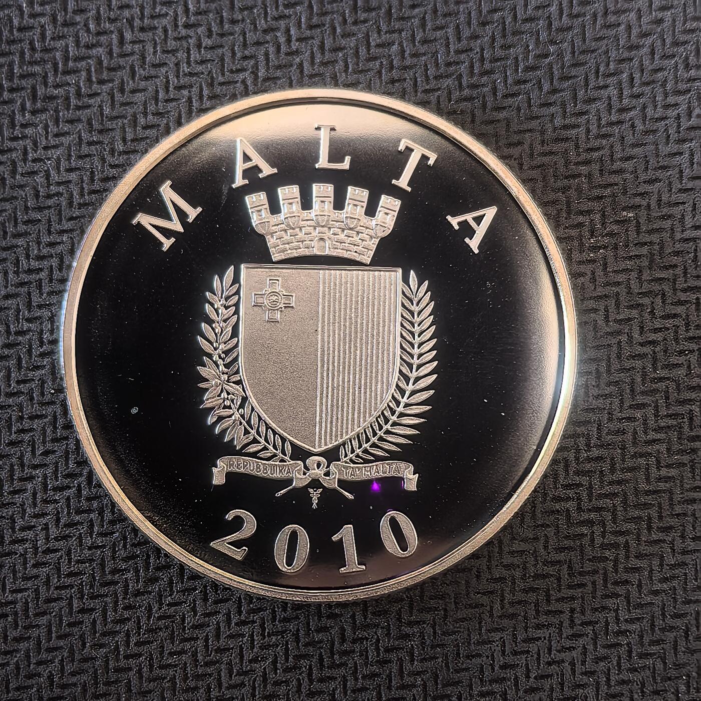 道一币馆币章第一百六十三场 欧洲之星 马耳他2010年意大利风格旅馆10欧元精制银币  28.28g 925S