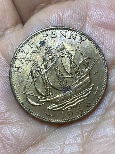 2026年第七场(总第一百七十六场）外国好品散币场(免佣金) - 英国🇬🇧1966年半便士(伊丽莎白二世青年桂冠第二版)